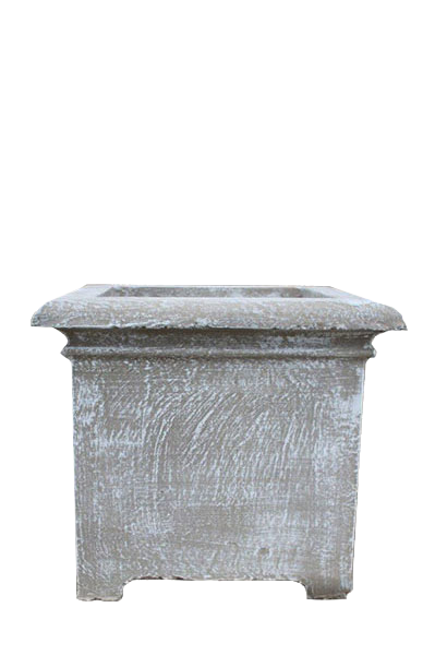 Collared Square Flower Pot
