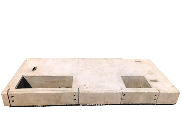 BMU Concrete Plinth with 2 removable slabs