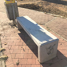 Germiston CBD Entrance - Benches and Concrete Bins